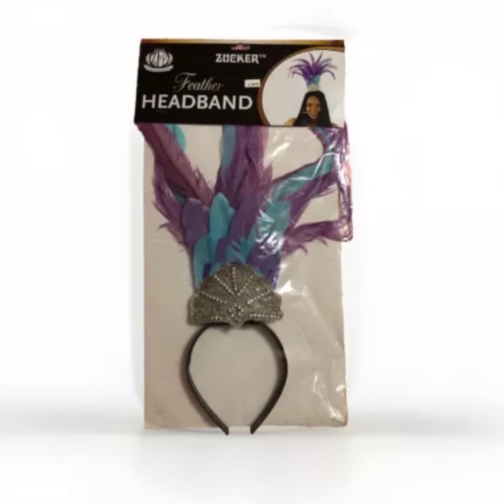 Zucker Feather Headband Headpiece Multicolored OS